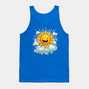 Happy Kawaii Sun. Smiling Sun Tank Top